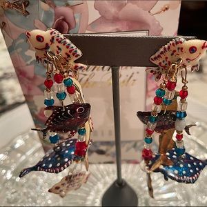 Lunch at the Ritz Vintage Fish Stix earrings